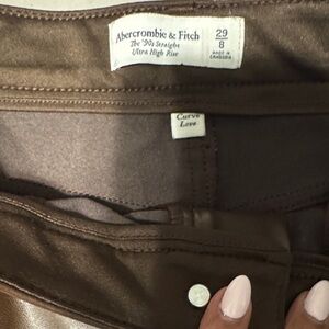 Abercrombie & Fitch Chocolate Brown High-Rise Pants